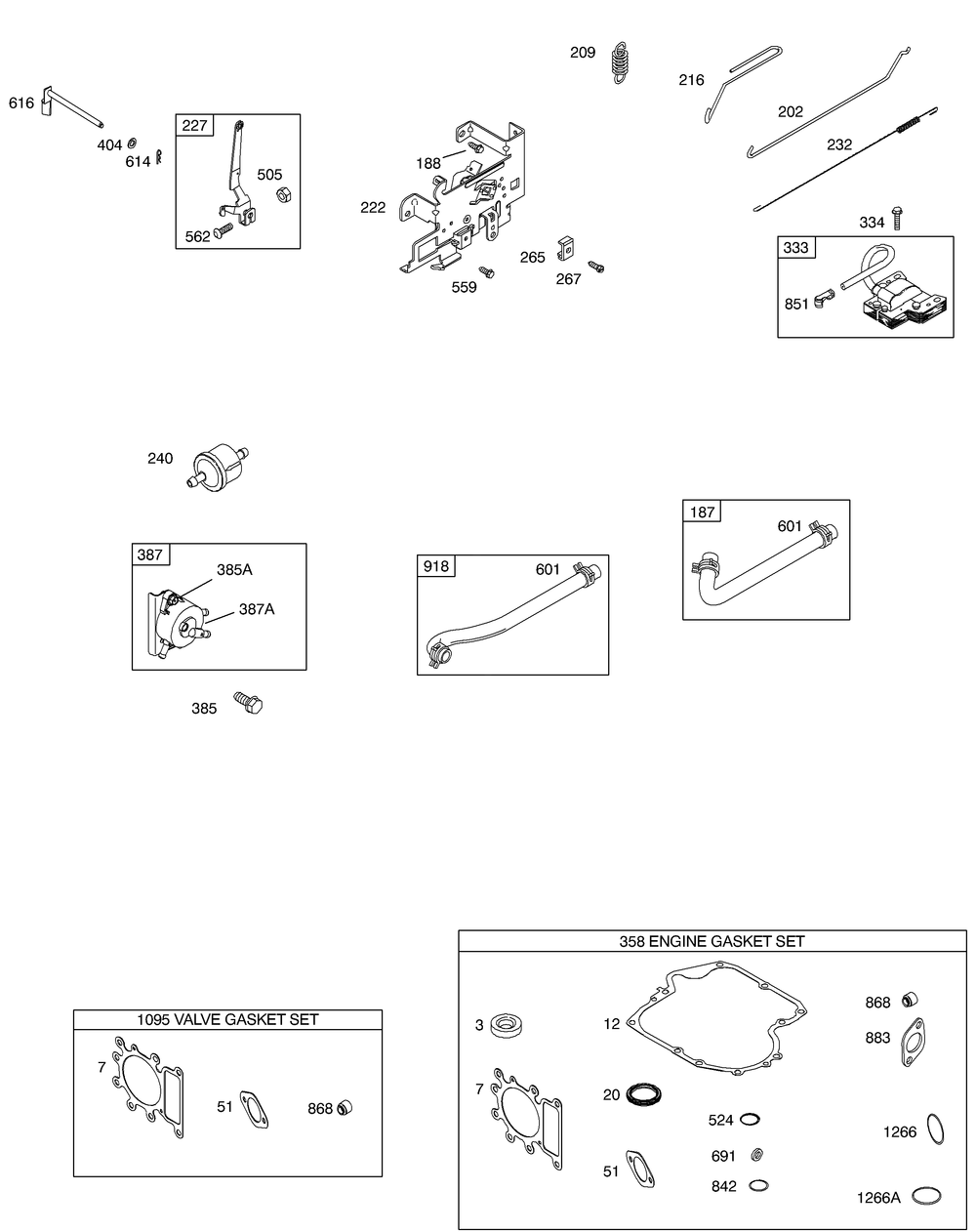 Bs 219802-0597-B1 Engine Assembly 4 Diagram and Parts List for G1236 55AC5GMR250-WAM Cub Cadet Lawn Mower